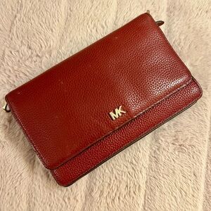 Michael Kors Burgundy Leather Crossbody